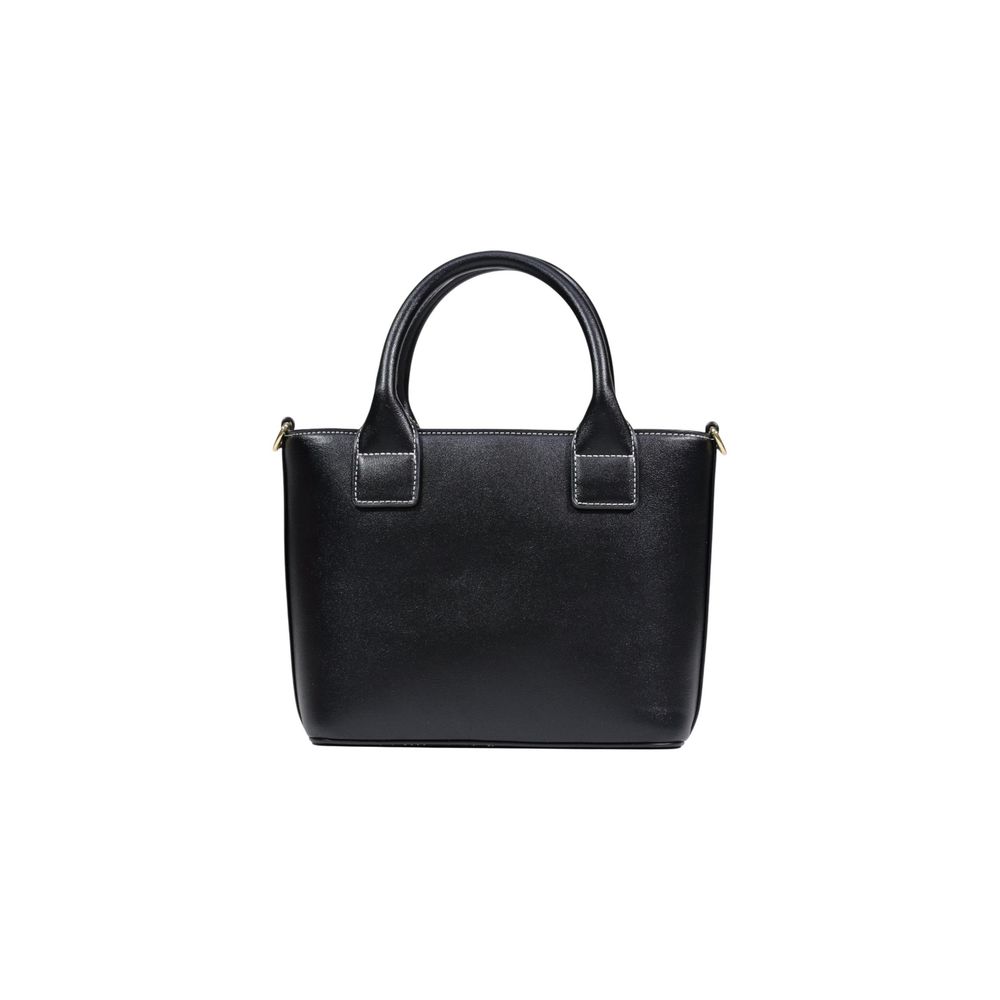 Borsa a mano nera in polietilene Love Moschino