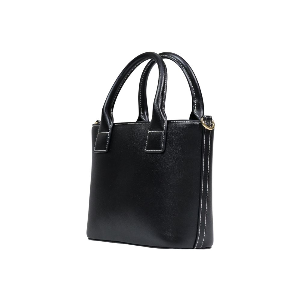 Borsa a mano nera in polietilene Love Moschino