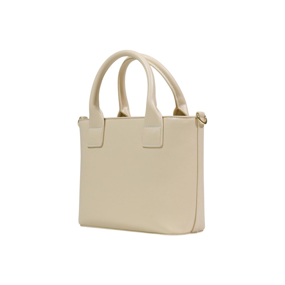 Borsa Love Moschino in polietilene color crema