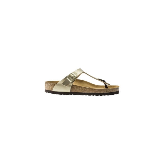 Sandali piatti Birkenstock in sintetico dorato