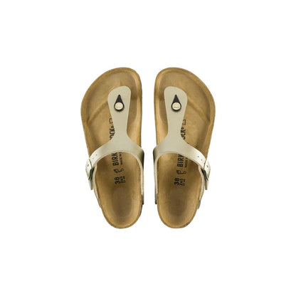 Sandali piatti Birkenstock in sintetico dorato