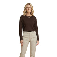 T-shirt à manches longues en coton marron Street One