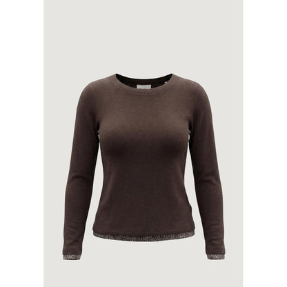 T-shirt à manches longues en coton marron Street One
