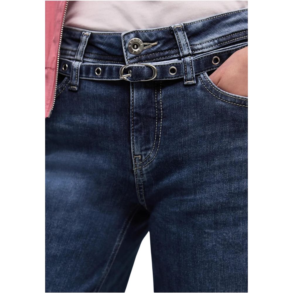Jeans décontracté en coton bleu Street One