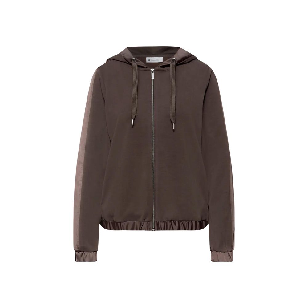 Felpa con cappuccio Street One in modal marrone
