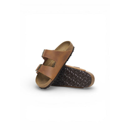Sandali bassi Birkenstock in pelle marrone