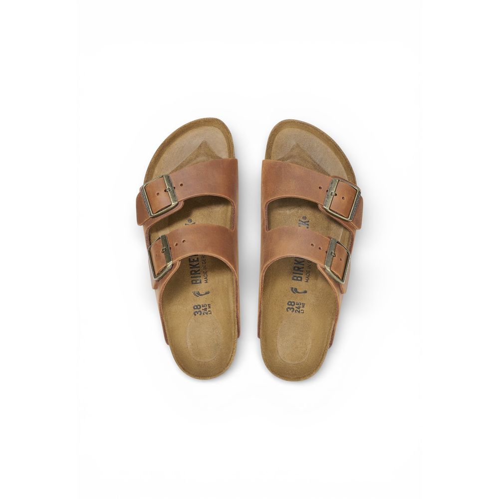 Sandali bassi Birkenstock in pelle marrone