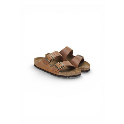 Sandali bassi Birkenstock in pelle marrone