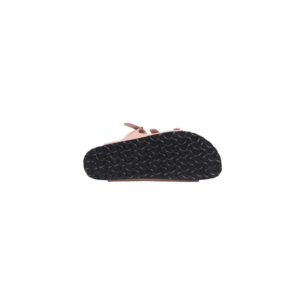 Birkenstock Pink Leather Flat Sandals