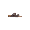 Birkenstock Sandales plates synthétiques marron