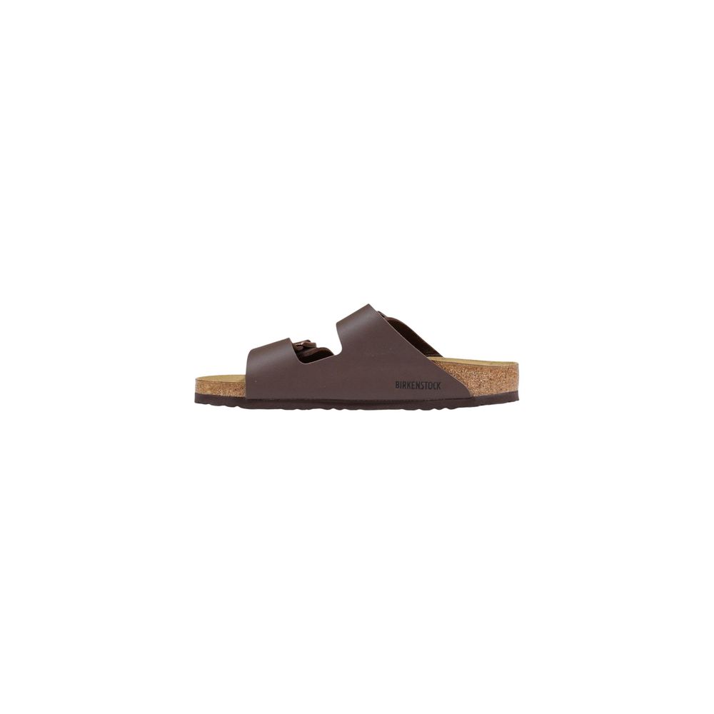 Birkenstock Sandales plates synthétiques marron