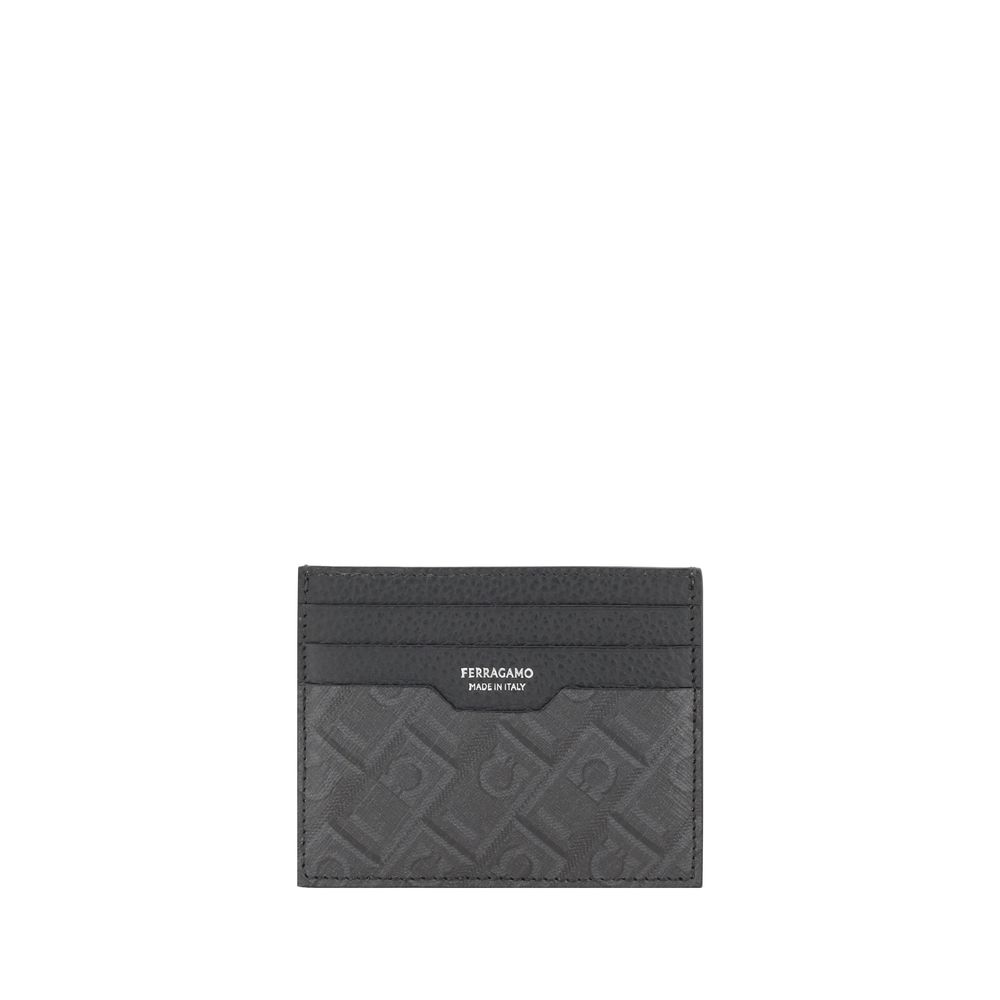 Portefeuille Ferragamo en cuir de veau gris Bos Taurus