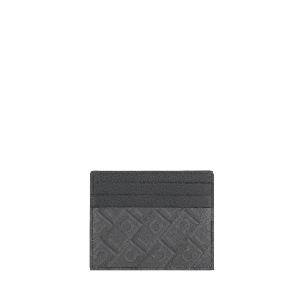 Portefeuille Ferragamo en cuir de veau gris Bos Taurus