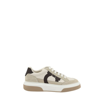 Sneakers Ferragamo Platform in Pelle di Vitello Bos Taurus