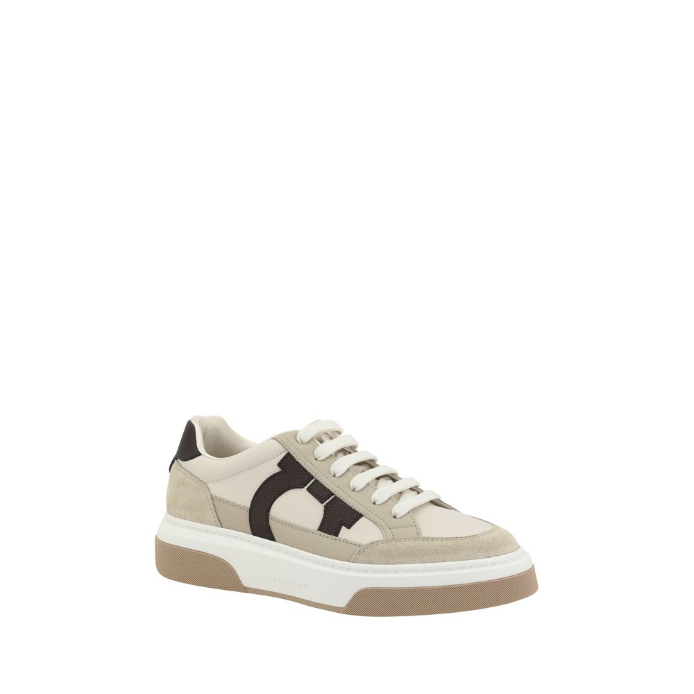 Sneakers Ferragamo Platform in Pelle di Vitello Bos Taurus