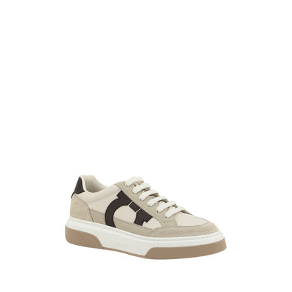 Sneakers Ferragamo Platform in Pelle di Vitello Bos Taurus