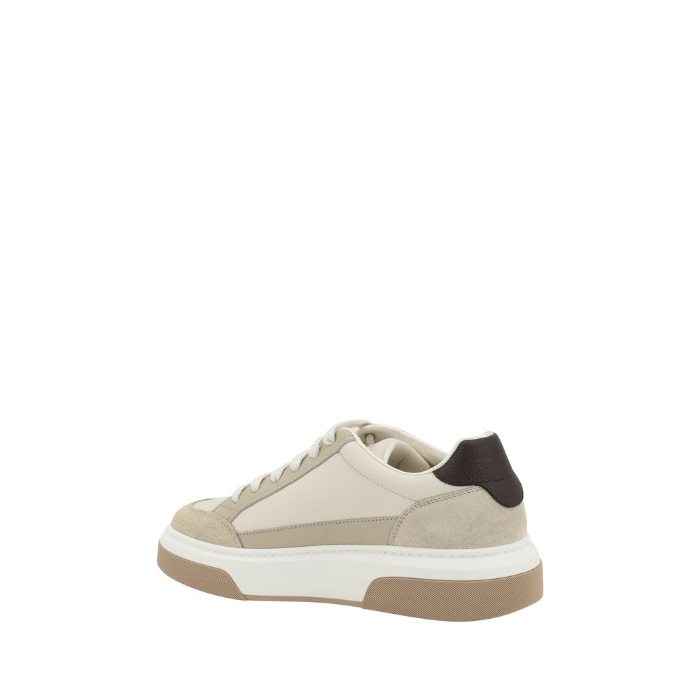 Sneakers Ferragamo Platform in Pelle di Vitello Bos Taurus