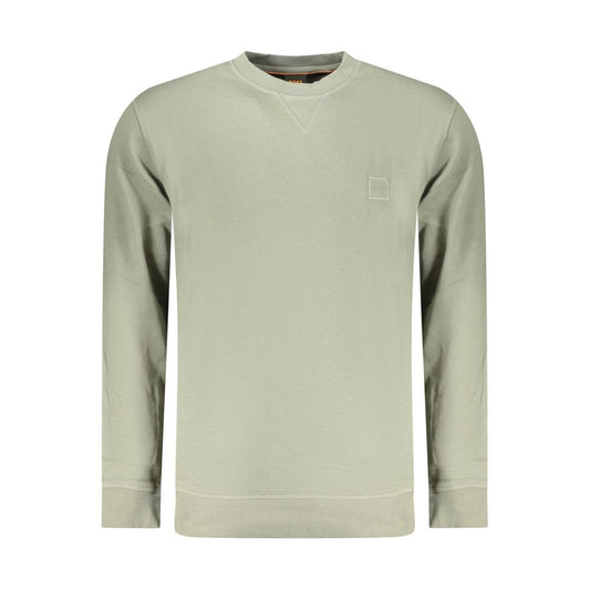 Felpa da uomo Hugo Boss verde in cotone