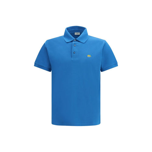 Polo Etro in cotone blu