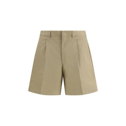 Shorts Bermuda in Cotone Beige Prada