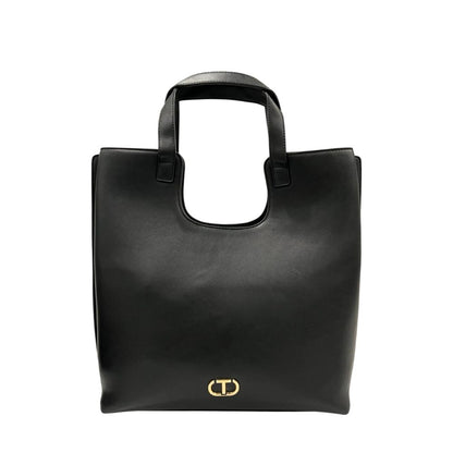Borsa a spalla Twinset da donna in PU nero