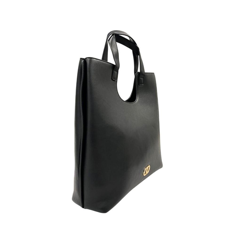Borsa a spalla Twinset da donna in PU nero