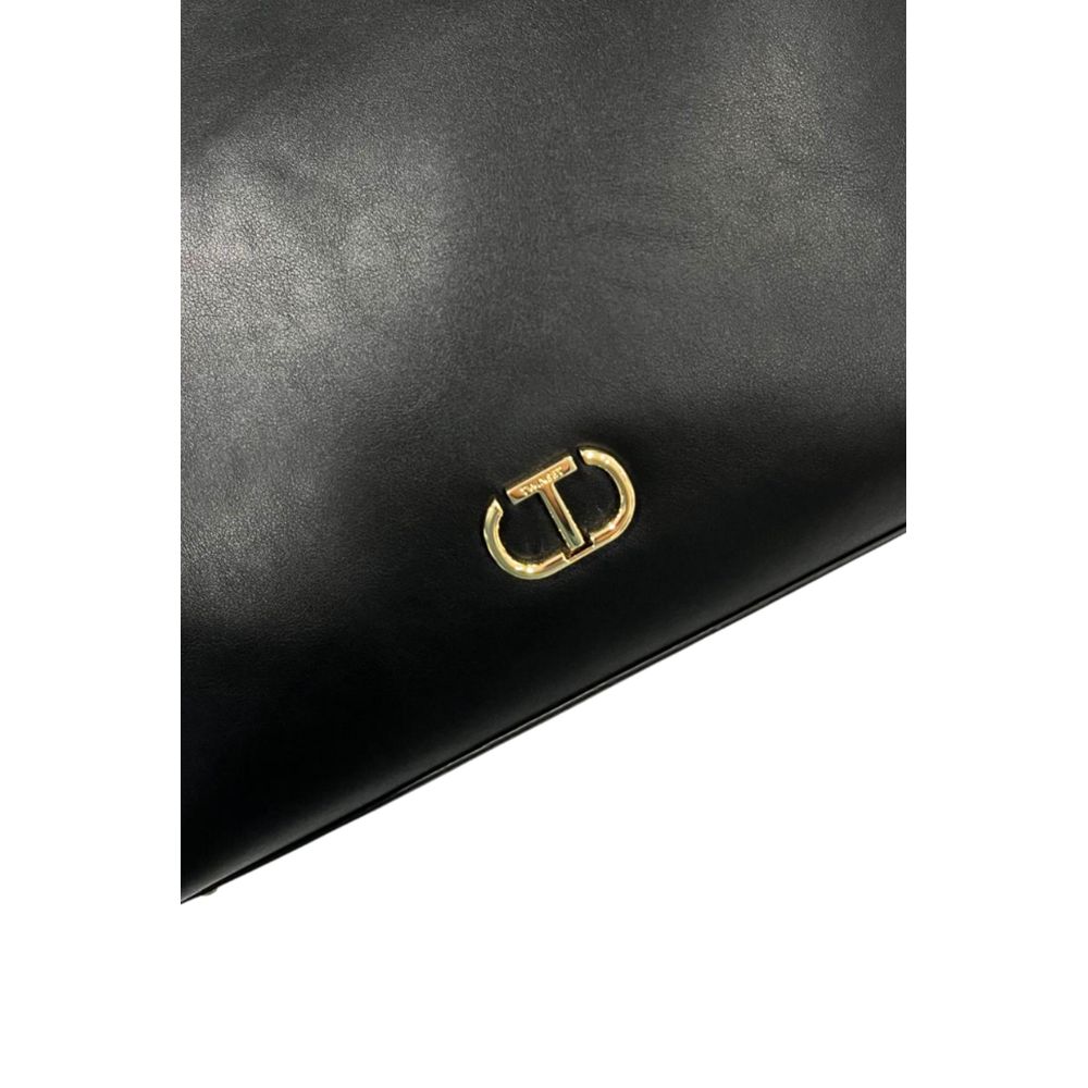 Borsa a spalla Twinset da donna in PU nero