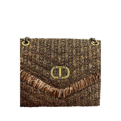 Borsa a tracolla Twinset da donna in polipropilene marrone
