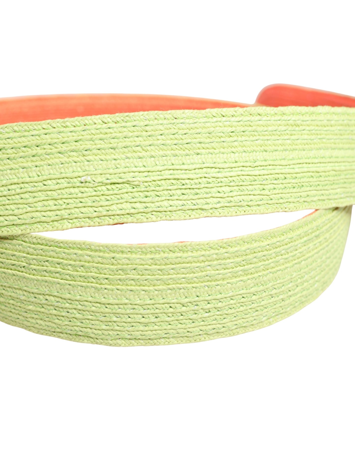 Cintura in vita Malo Green Orange intrecciata con fibbia in metallo