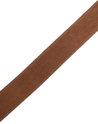 Ceinture GF Ferre homme toile beige boucle métal argenté