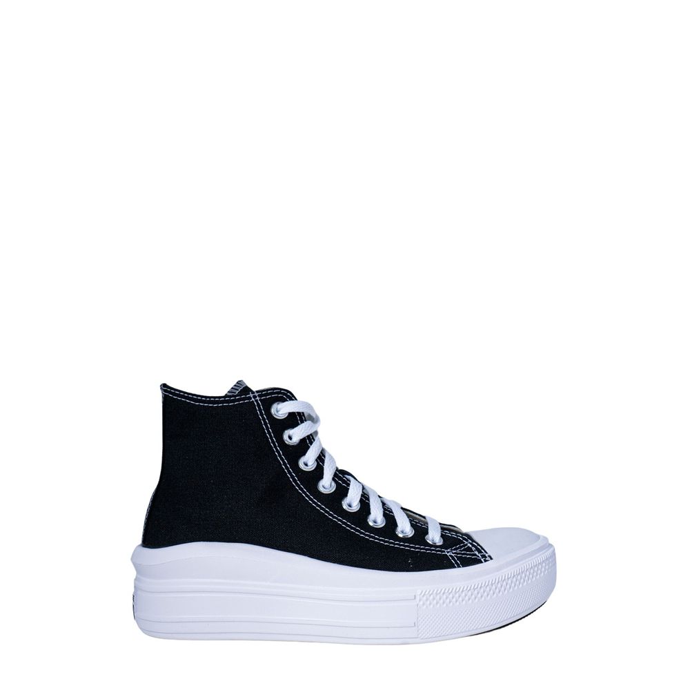 Baskets plateforme Converse en coton noir