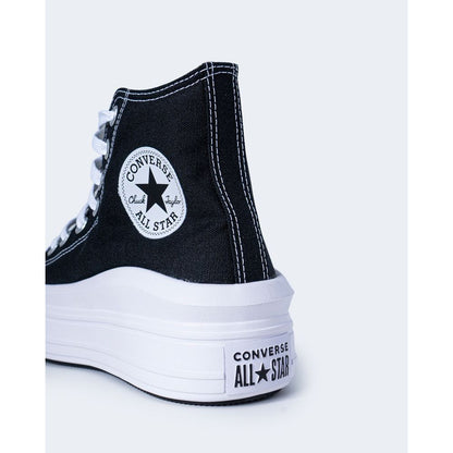 Baskets plateforme Converse en coton noir