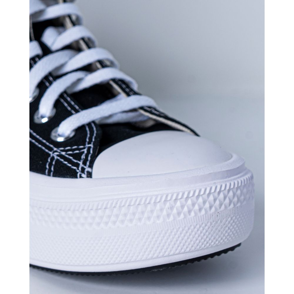 Baskets plateforme Converse en coton noir