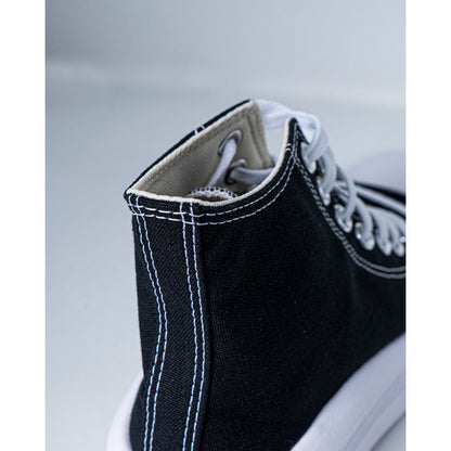 Baskets plateforme Converse en coton noir