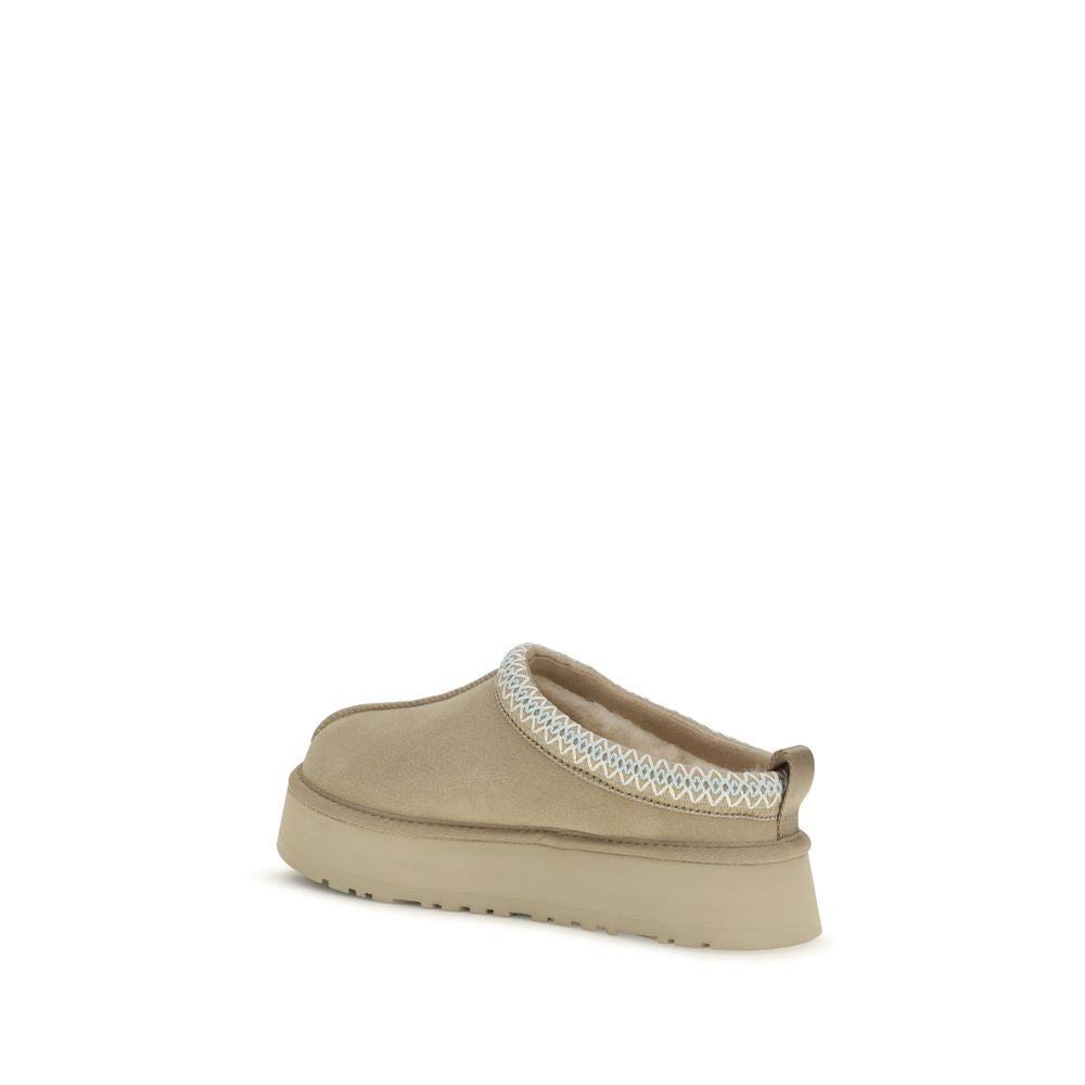 Mules UGG en Cuir de Veau Beige Bos Taurus