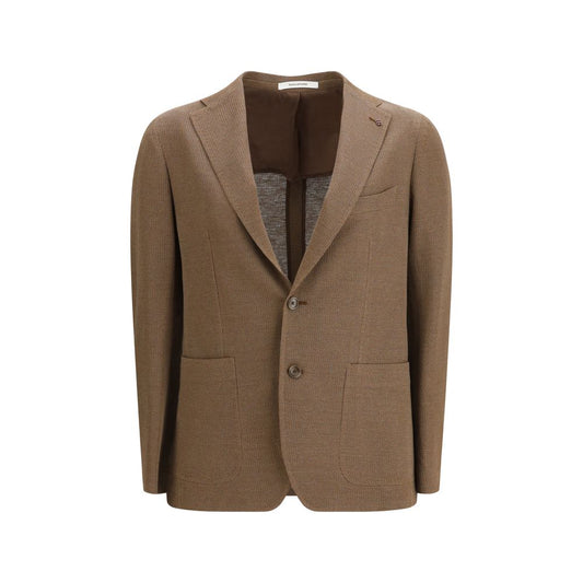 Blazer Tagliatore in lino marrone