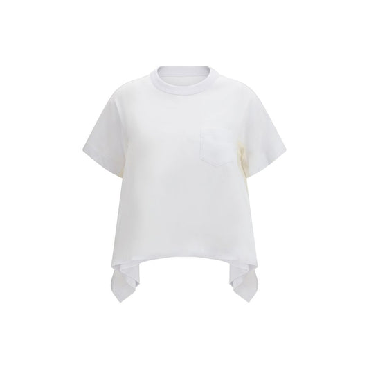 Sacai T-shirt bianca in cotone