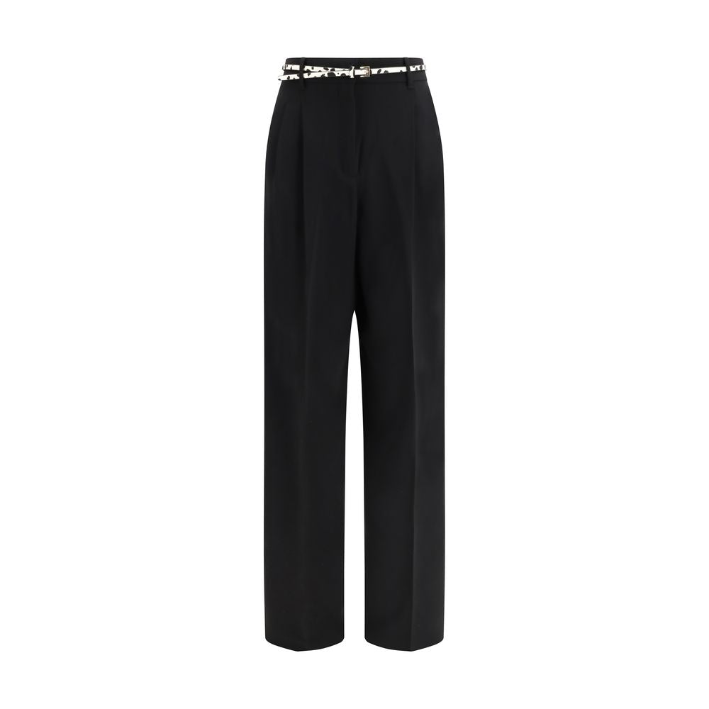 Pantalon de ville en triacétate noir Max Mara