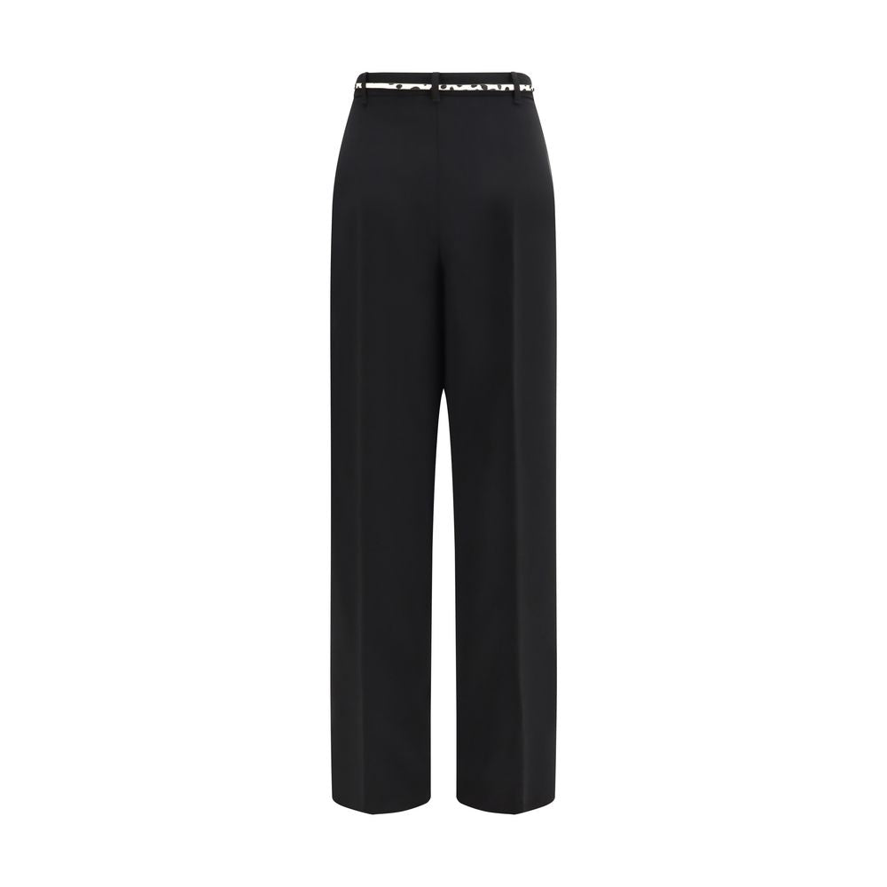 Pantalon de ville en triacétate noir Max Mara