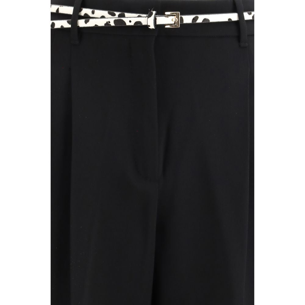 Pantalon de ville en triacétate noir Max Mara