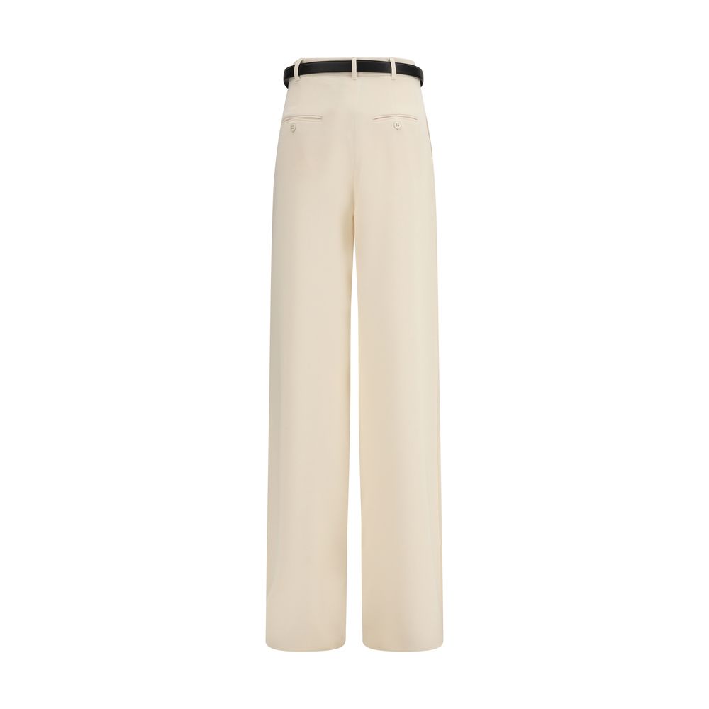 Pantalon habillé Max Mara en triacétate beige
