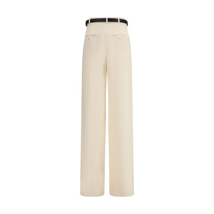 Pantalon habillé Max Mara en triacétate beige