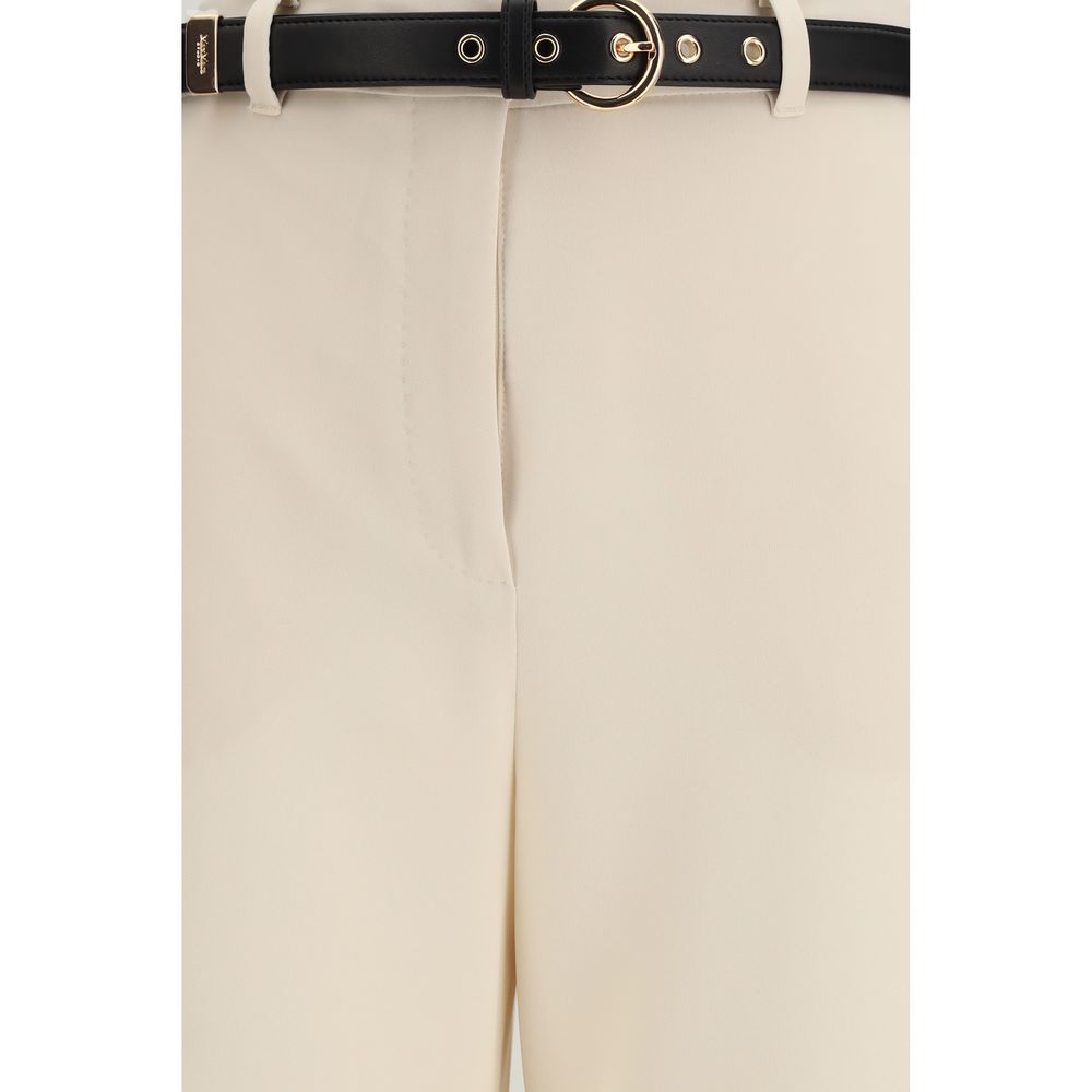 Pantalon habillé Max Mara en triacétate beige
