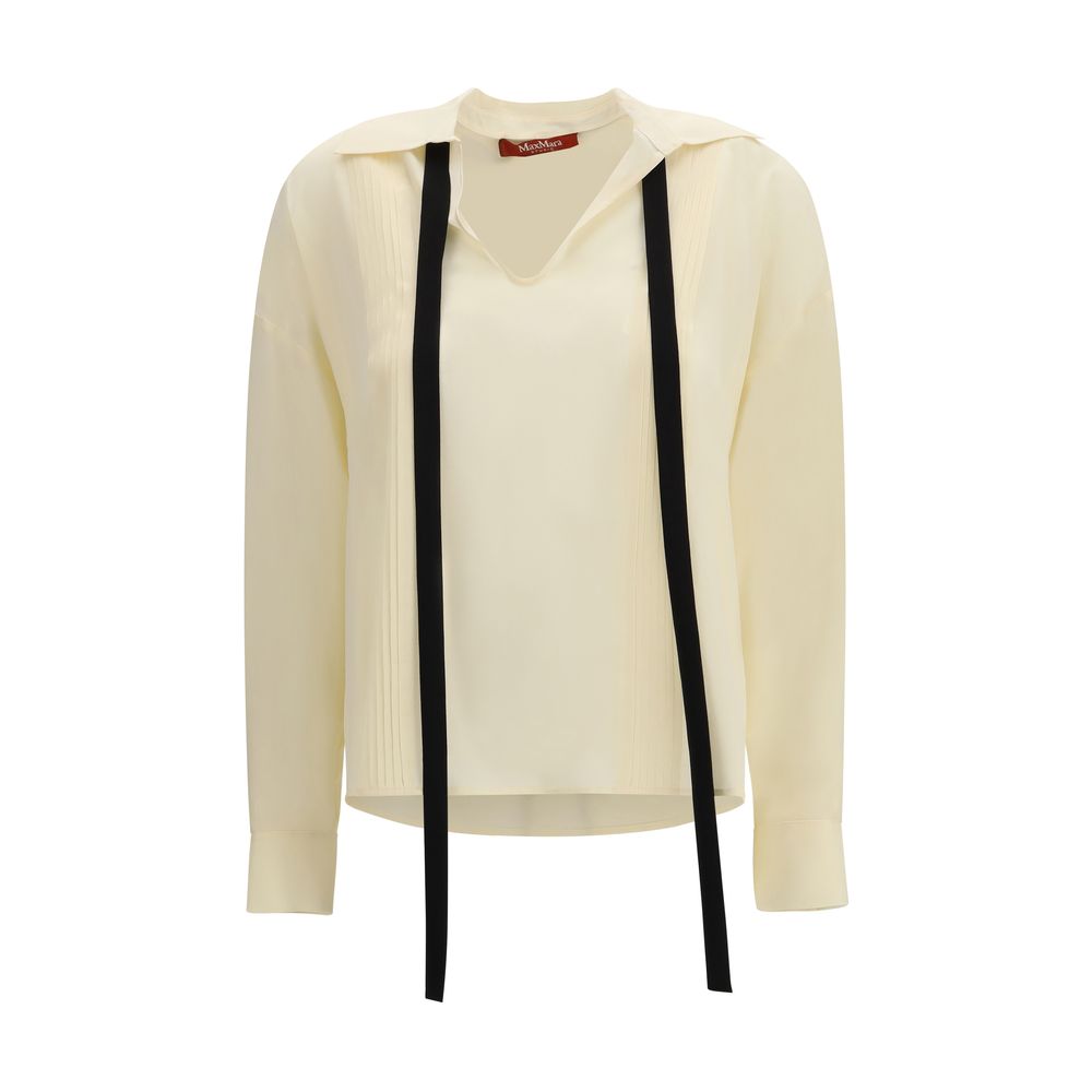 Chemisier en soie beige Max Mara