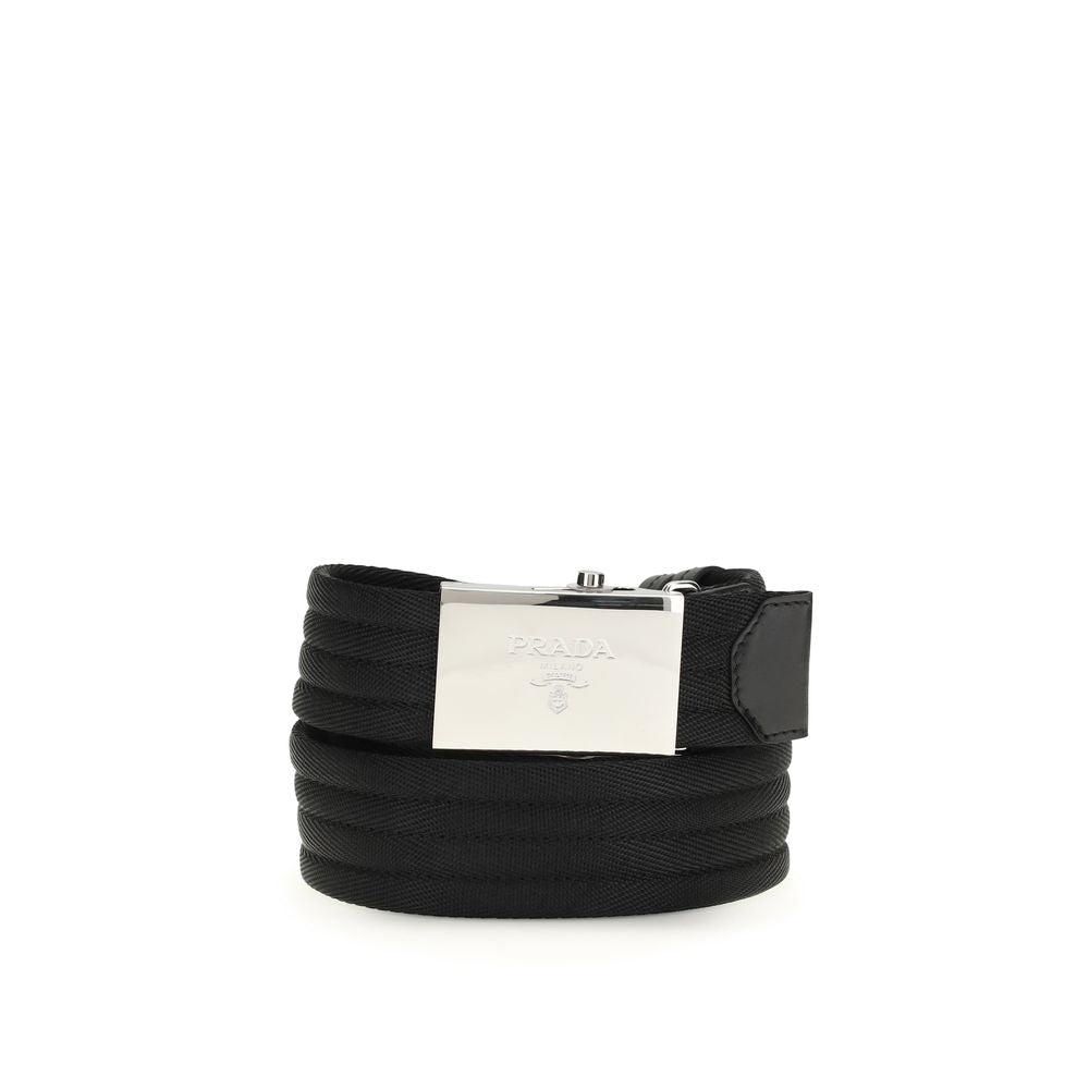Ceinture fine noire Prada