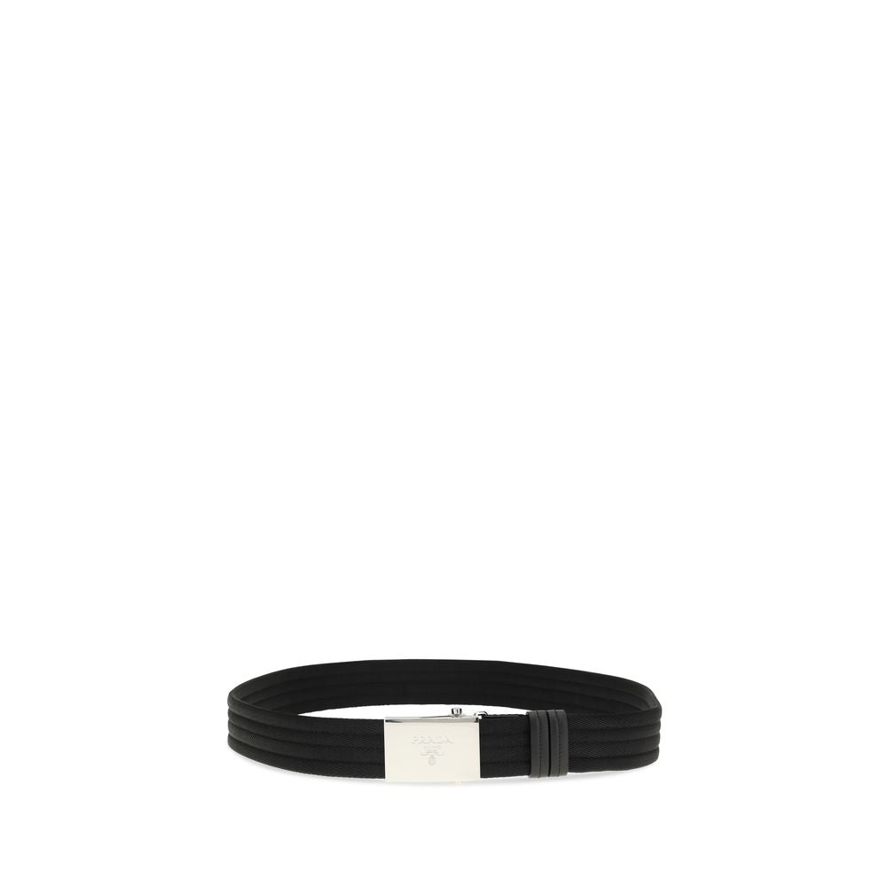 Ceinture fine noire Prada