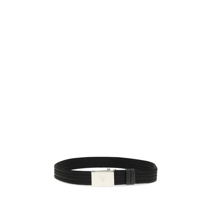 Cintura sottile in poliestere nero Prada
