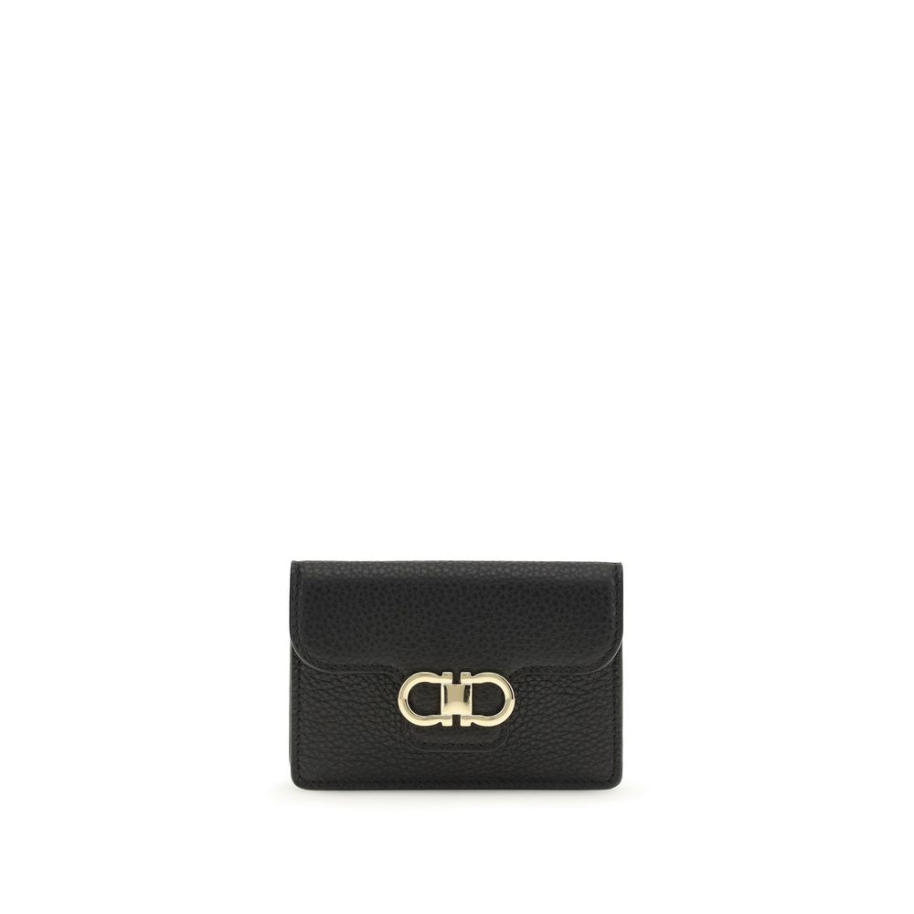 Portefeuille Ferragamo Bos Taurus en cuir de veau noir
