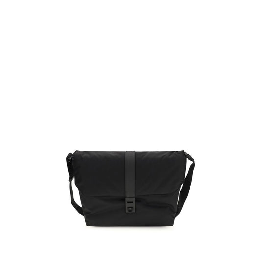 Borsa a Spalla Ferragamo in Nylon Nero
