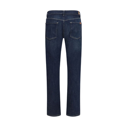Jean évasé 7FOR en coton bleu